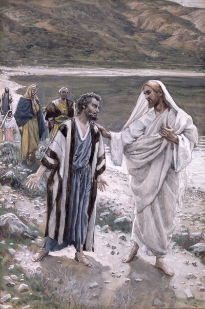 Feed My Lambs, illustration till The Life of Christ, c.1884-96 (wc & gouache på kartong) av James Jacques Joseph Tissot