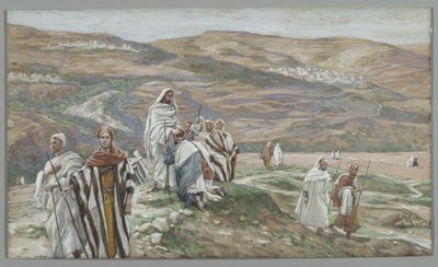 Han sände ut dem två och två, illustration från Vår Herre Jesu Kristi liv, 1886-96 (wc över grafit på papper) av James Jacques Joseph Tissot