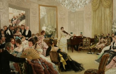 Tysta ner! (The Concert), ca 1875 (olja på duk) av James Jacques Joseph Tissot