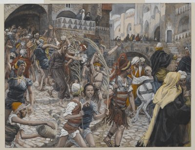 Jesus ledde från Kaifas till Pilatus, illustration från Vår Herre Jesu Kristi liv, 1886-94 (wc över grafit på papper) av James Jacques Joseph Tissot