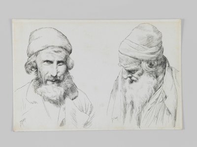 Judar och jemeniter, Jerusalem, illustration från Vår Herre Jesu Kristi liv (penna och bläck på vävt papper) av James Jacques Joseph Tissot