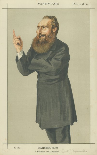 Mr Anthony John Mundella (färg litho) av James Jacques Joseph Tissot