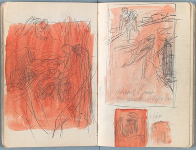 Sidor från ett album med Sketches for The Life of Our Lord Jesus Christ, sent 1880-tal (grafit & tvätt på papper) av James Jacques Joseph Tissot