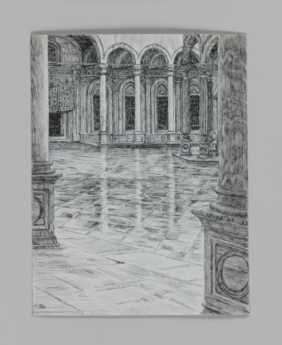 Portik av Mohamed-Alis moské, illustration från Vår Herre Jesu Kristi liv av James Jacques Joseph Tissot