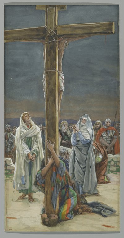 Stabat Mater. Woman Behold Thy Son, illustration till The Life of Christ, c.1884-96 (wc & gouache på kartong) av James Jacques Joseph Tissot
