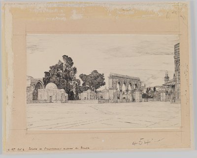 Förmodad plats för templet, illustration från Vår Herre Jesu Kristi liv (bläck på papper) av James Jacques Joseph Tissot
