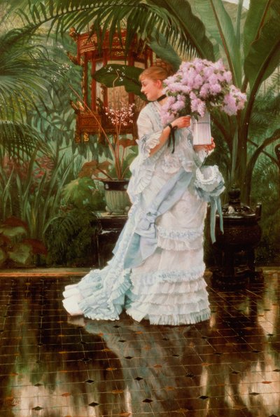 The Bunch of Lilacs, c.1875 av James Jacques Joseph Tissot