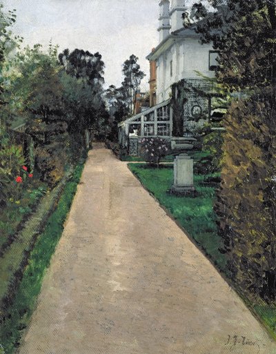 Konstnärens hus trädgård (olja på duk) av James Jacques Joseph Tissot