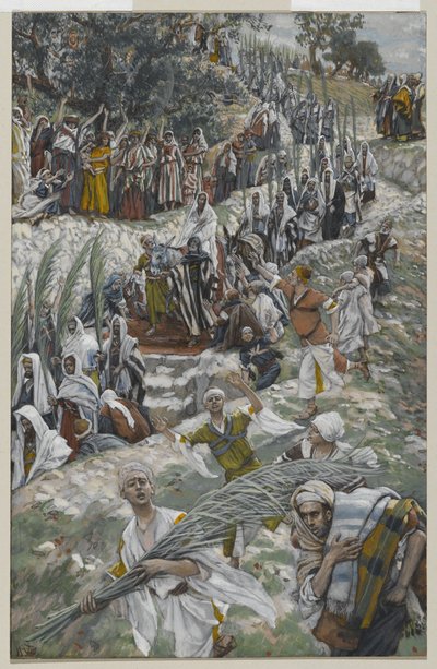 Processionen på Oljeberget, illustration från Vår Herre Jesu Kristi liv, 1886-94 (wc över grafit på papper) av James Jacques Joseph Tissot