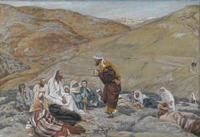 The Scribe Stood to Tempt Jesus, illustration från The Life of Our Lord Jesu Christ, 1886-94 (wc över grafit på papper) av James Jacques Joseph Tissot