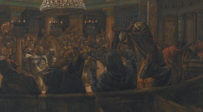 The Torn Cloak - Jesus Condemned to Death by the Jews, illustration från The Life of Our Lord Jesus Christ, 1886-94 (wc över grafit på papper) av James Jacques Joseph Tissot