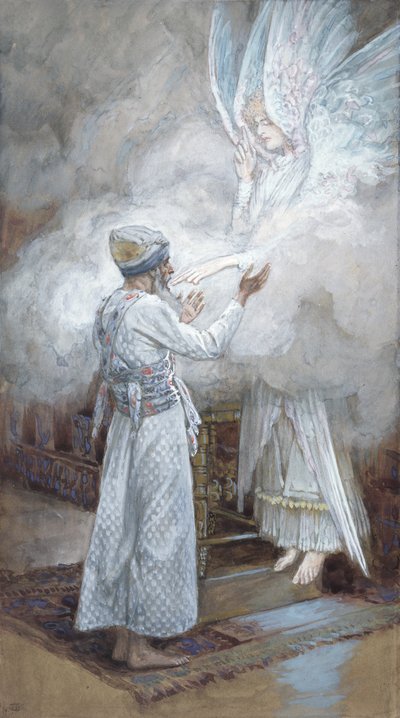 The Vision of Zacharias, illustration till The Life of Christ, c.1886-94 (wc & gouache på kartong) av James Jacques Joseph Tissot