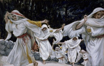 The Wise Virgins, illustration till The Life of Christ, c.1886-94 (wc & gouache på kartong) av James Jacques Joseph Tissot