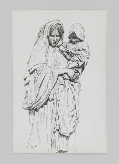 Kvinna och barn från Jeriko, illustration från Vår Herre Jesu Kristi liv av James Jacques Joseph Tissot