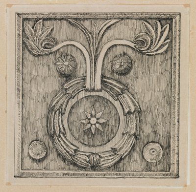 Krans i basrelief i moskén i El-Aksa, illustration från Vår Herre Jesu Kristi liv (bläck på papper) av James Jacques Joseph Tissot