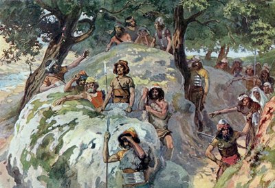 David i Ziphs vildmark av Tissot -Bibel av James Jacques Joseph after Tissot