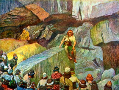 Simson i grottorna i Etam av Tissot - Bibeln av James Jacques Joseph after Tissot