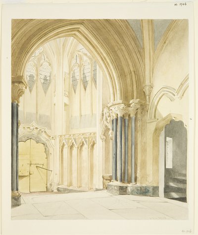 North Porch of St Mary Redcliffe, ser norrut av James Johnson