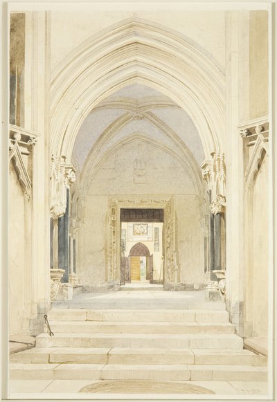 North Porch of St Mary Redcliffe, ser söderut av James Johnson