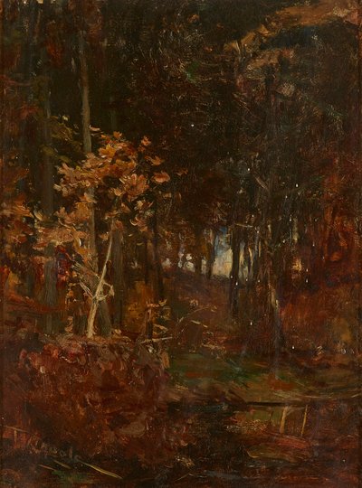 En skogsstig (olja ombord) av James Lawton Wingate
