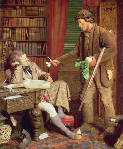 The Squire and the Gamekeeper eller The Demurrer, c.1860 av James Lobley
