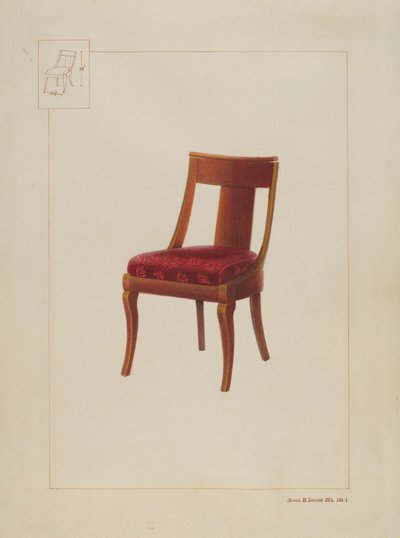 Mahogny stol av James M. Lawson