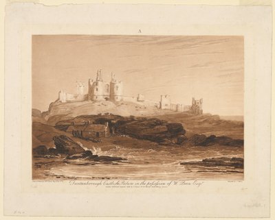Dunstanburgh Castle, från "Liber Studiorum", del III av James Mallord William Turner