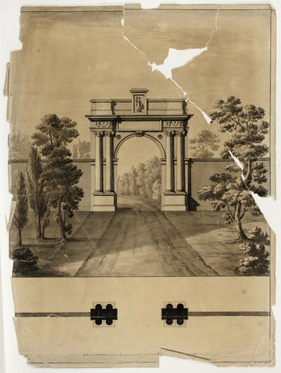 Monumental ingång till kyrkogården av James Malton