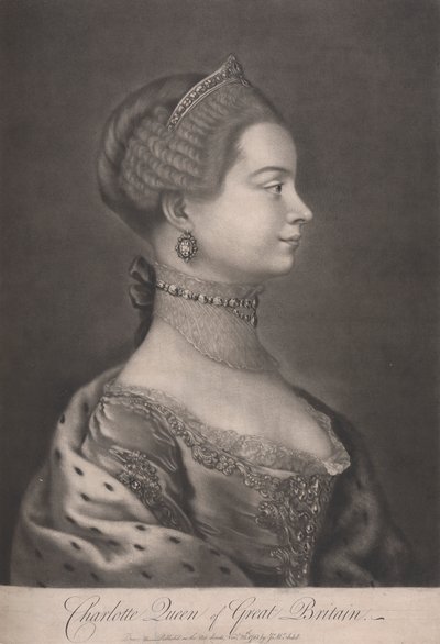 Charlotte drottning av Storbritannien av James McArdell