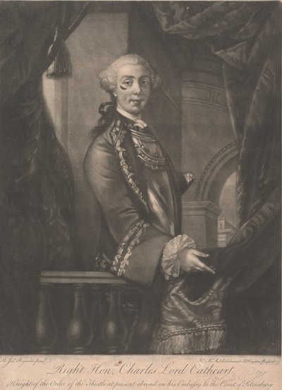 Generallöjtnant Charles Schaw Cathart, 9:e Earl Cathcart av James McArdell
