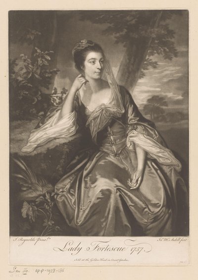 Porträtt av Anne Fortescue Lady Fortescue (titel på objekt) av James McArdell