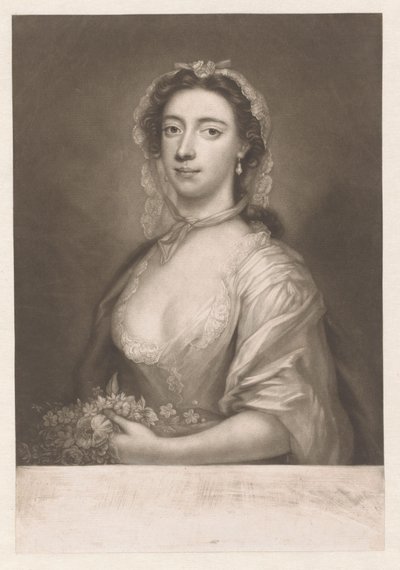 Porträtt av Margaret ("Peg") Woffington av James McArdell