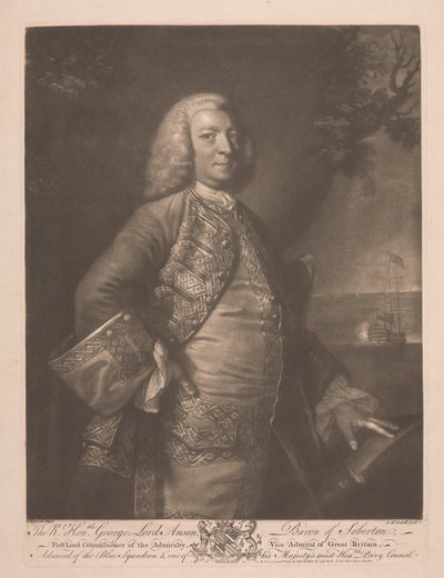 Den rätte ärade George Lord Anson av James McArdell