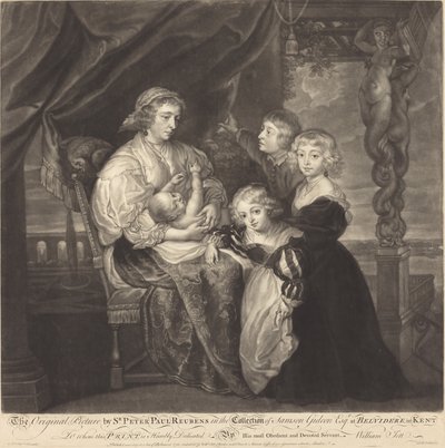 Familjen Gerbier av James McArdell after Sir Peter Paul Rubens