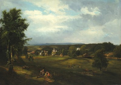 Byscen nära Albany, New York, 1850. av James McDougal Hart