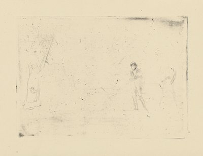 [76] Avtryck från annullerade plåtar av Whistler - [Två figurer]. av James Abbott McNeill Whistler