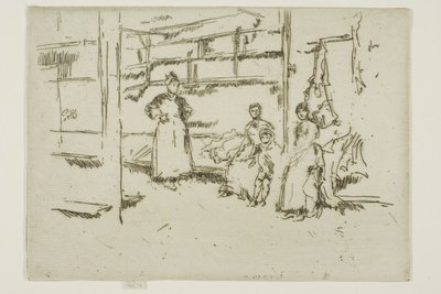 Efter försäljningen, klädbyte, Houndsditch av James Abbott McNeill Whistler