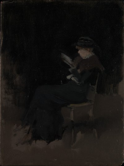 Arrangemang i svart: läsande flicka av James McNeill Whistler