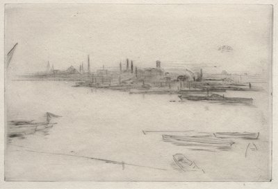 Battersea:  Gryning av James McNeill Whistler