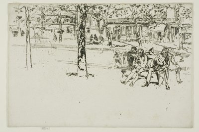 Boulevard Poissonniere, Paris av James Abbott McNeill Whistler