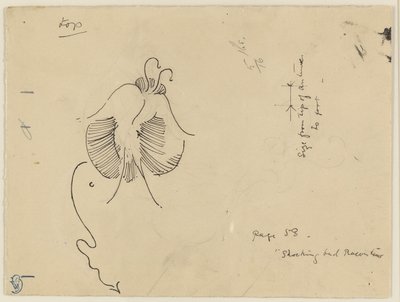 Fjäril (recto); Fragment av fjäril (verso) av James McNeill Whistler