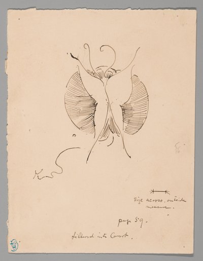 Fjäril (recto); Fragment av fjäril (verso) av James McNeill Whistler