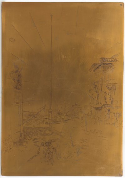 Inställd tryckplåt för <em>Den lilla masten</em> av James Abbott McNeill Whistler