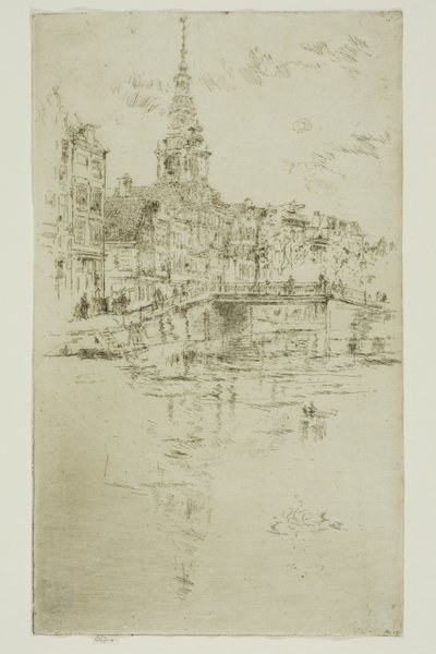 Kyrka, Amsterdam av James Abbott McNeill Whistler