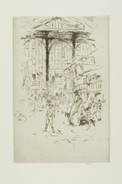 Klädbyte, Houndsditch, nr 2 av James Abbott McNeill Whistler