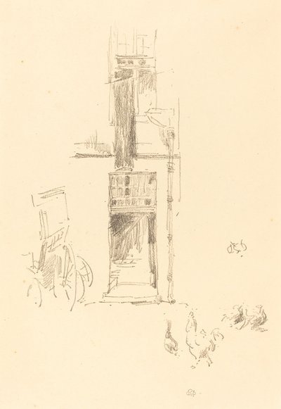 Tuppar och höns, Hôtel Colbert av James Abbott McNeill Whistler