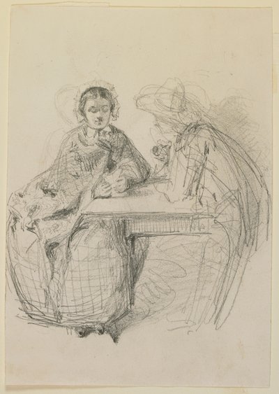 Par sitter vid ett bord av James Abbott McNeill Whistler