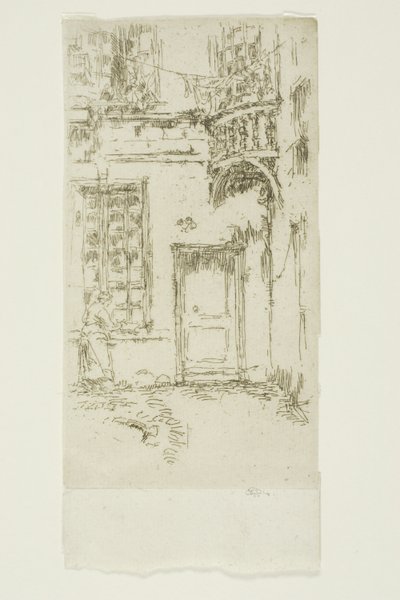 Courtyard, Rue P. L. Courier, Tours av James Abbott McNeill Whistler