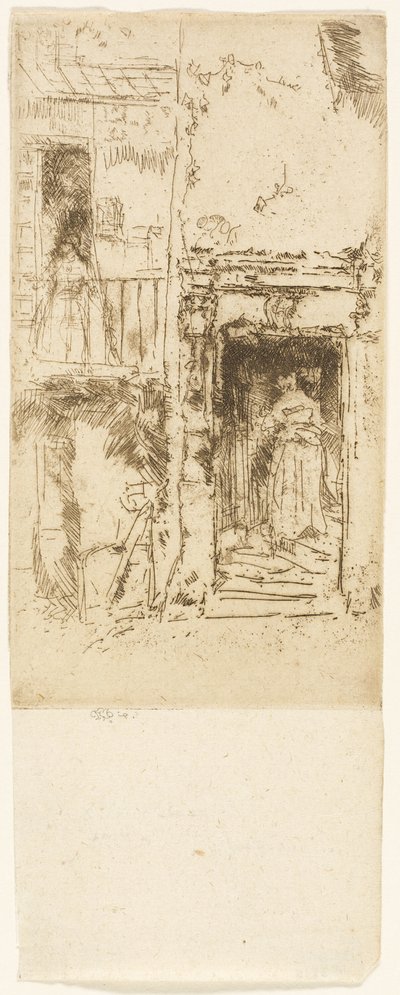 Dörröppning, stall - Loches av James Abbott McNeill Whistler