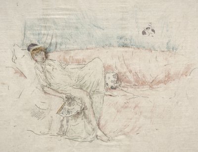 Draperad figur i liggande ställning av James McNeill Whistler